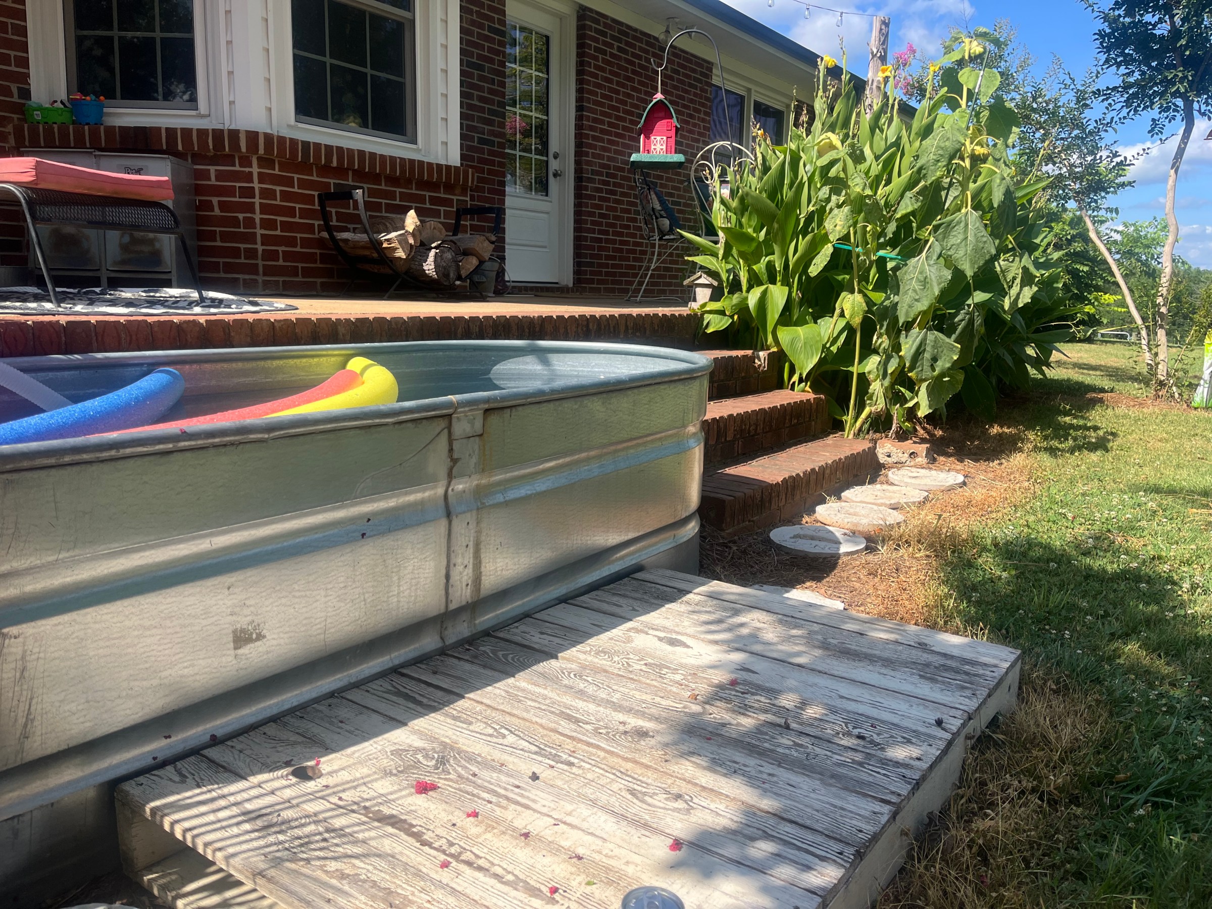 Rest and recharge picture of a stock tank pool